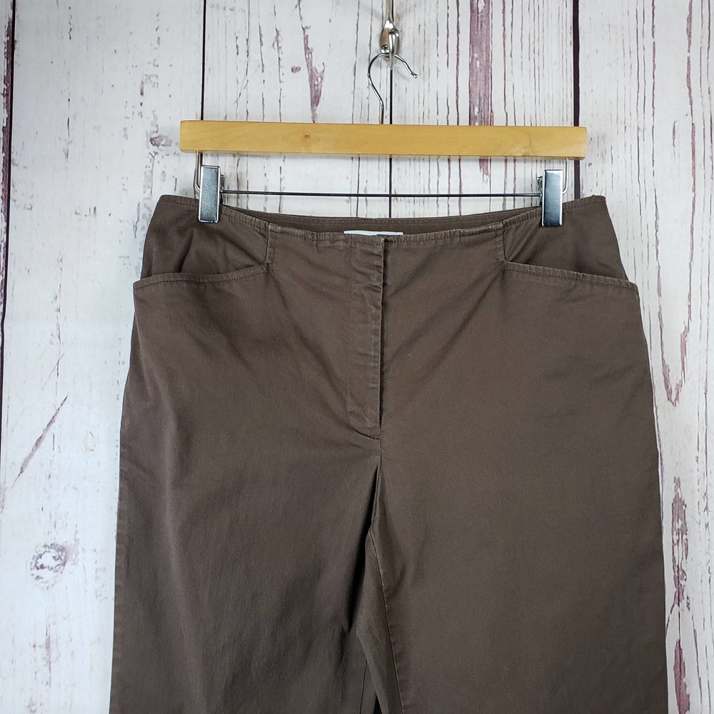 JH Collectibles Eva Womens Vintage Cigarette Pants Size 10 Flat Front Brown